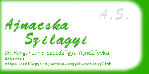 ajnacska szilagyi business card